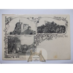 Gryfów Śląski, Greiffenberg, zamek 3 ujęcia, ok. 1900