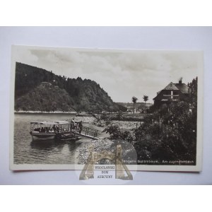 Złotniki Lubańskie, Goldentraum, jezioro, statek, 1932