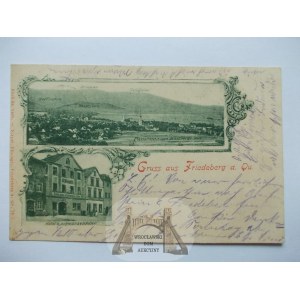 Mirsk, Friedeberg, gruss, panorama, Rynek, 1911