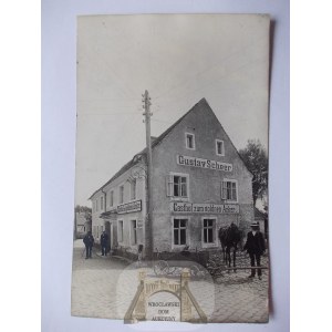 Mirsk, Friedeberg, inn under the Golden Anchor, private card, 1912