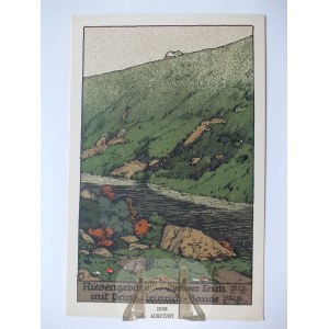 Riesengebirge, Großer Teich, Steindruck, ca. 1920