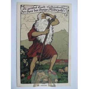 Riesengebirge, Liczyrzepa, Rbezahl, Steindruck, ca. 1920