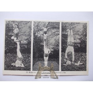 Bogatynia, Reichenau, gymnasts Krusche and Nawotny, ca. 1910
