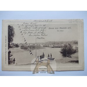 Nowa Sól, Neusalz, Fluss Oder, ca. 1902