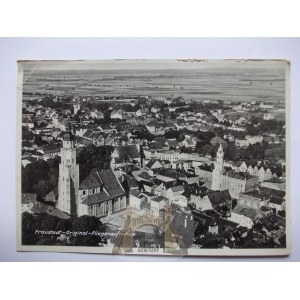 Wschowa, Fraustadt, letecké panorama, 1940