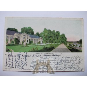 Żagań, Sagan, park pałacowy, 1901