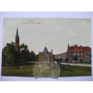 Żagań, Sagan, luteránská kaple, nakladatelství Dr. Trenklera, 1906