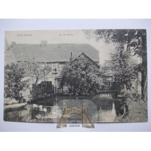 Ośno Lubuskie, Drossen, mlyn, asi 1910