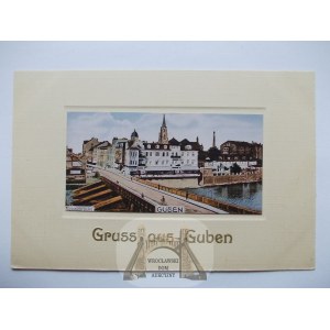 Gubin, Guben, Brücke, ca. 1910