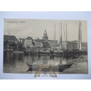 Gorzów, Landsberg, panorama od strony Warty, ok. 1920