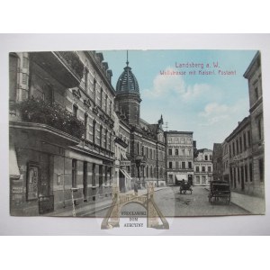 Gorzow, Landsberg, Pocztowa street, post office, 1911