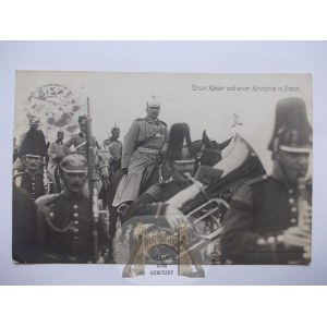 Posen, cisár a následník trónu - návšteva, 1914