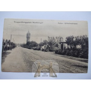Biedrusko, Warthelager, koszary, ulica, ok. 1916