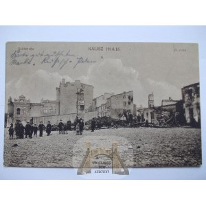 Kalisz, ulica Złota w ruinie, 1914