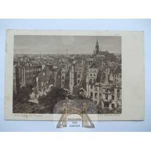 Kalisz, panorama, zřícenina, 1916