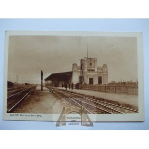 Kalisz, železničná stanica, okolo roku 1930