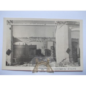 Gniezno, Gnesen, Bahnhof, zerstörter Lokomotivschuppen, 1939