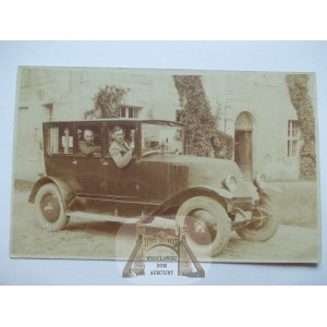 Rydzyna u Lešna, palác, automobil, 1927