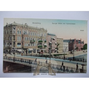 Bydgoszcz, Bromberg, Most Gdański, ładne kolory, ok. 1908