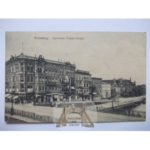Bydgoszcz, Bromberg, pohled z Gdaňského mostu, 1913