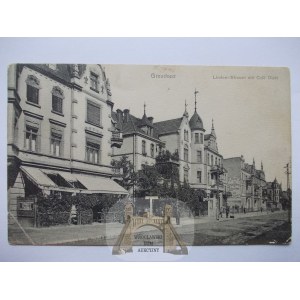 Grudziądz, Graudenz, ulica Lipowa, Kawiarnia Dietz, 1910