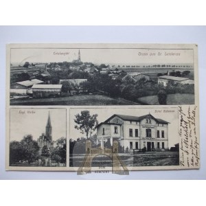 Lisnowo k. Grudziądz, hotel, kościół, panorama, 1911