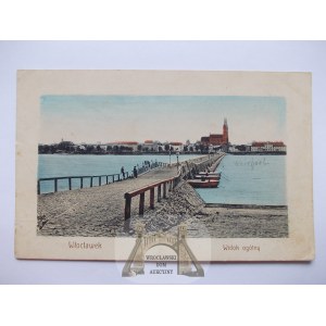 Wloclawek, pontoon bridge, ca. 1910