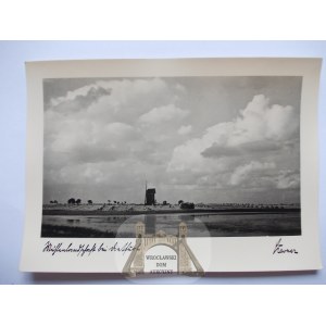 Żnin, okolice, wiatrak, krajobraz, ok. 1940