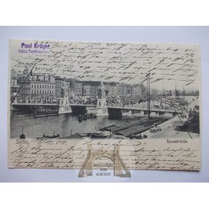 Szczecin, Stettin, Hansa bridge, 1903