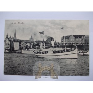 Stettin (Szczecin), Stettin, Schiff, Dampfer S/S Moltke, 1909
