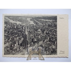 Szczecin, Stettin, panorama lotnicza, ok. 1935