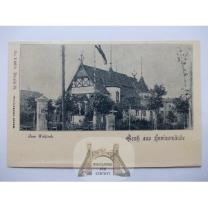 Świnoujście, Swinemünde, Zum Walfisch, ca. 1902