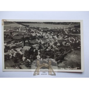 Barwice near Szczecinek, aerial panorama, ca. 1935
