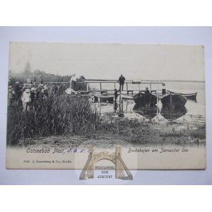 Unieście, hnízdo, přístav na jezeře Jamno, 1907