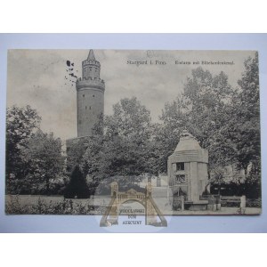 Stargard, wieża i pomnik Bluchera, 1916
