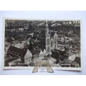 Stargard, letecká panoráma, asi 1935