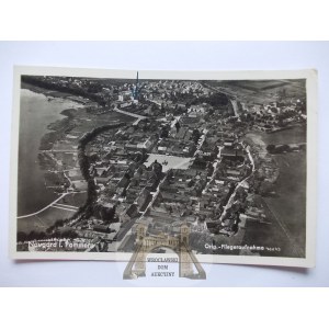 Nowogard, Neugard, aerial panorama, 1942