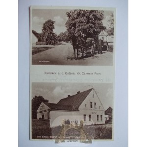 Radawka bei Kamień Pomorski, Straße, Gasthaus, 1934