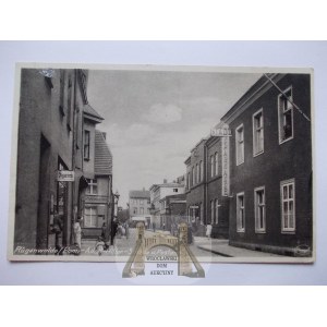 Darłowo, Rugenwalde, ulice, pošta, cca 1938