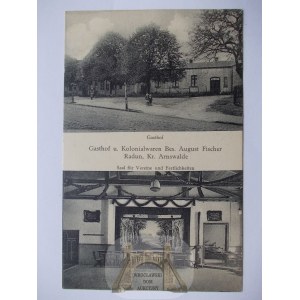 Raduń bei Choszczno, Geschäft und Gasthaus, ca. 1920