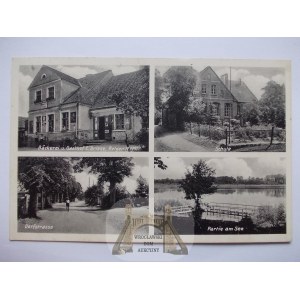 Białęgi near Chojna, school, bakery, 1940