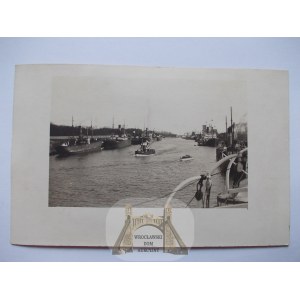 Gdaňsk, přístav, fotografie, asi 1938