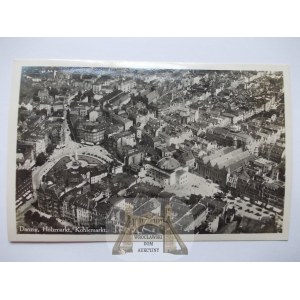 Gdańsk, Danzig, Kohle- und Holzmarkt in Luftaufnahme, ca. 1940