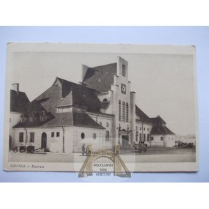 Gdynia, railroad station, ca. 1936
