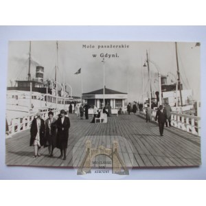 Gdynia, passenger pier, photo, ca. 1935