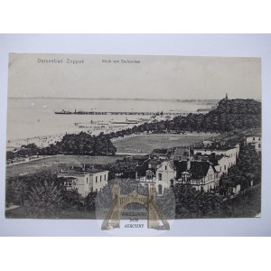 Sopoty, Zoppot, panorama, vily, 1909