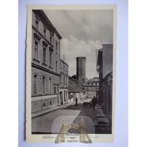 Człuchów, Schlochau, Straße, Marktstraße, ca. 1940