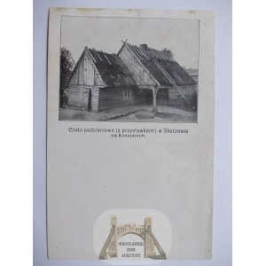 Skorzewo u Kościerzyny, domek s podloubím, asi 1920.