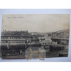 Bytów, Butow, dworzec, pociągi, 1918