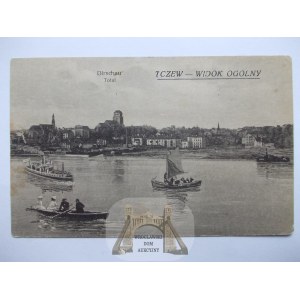 Tczew, Dirschau, panorama, kolaż, 1922